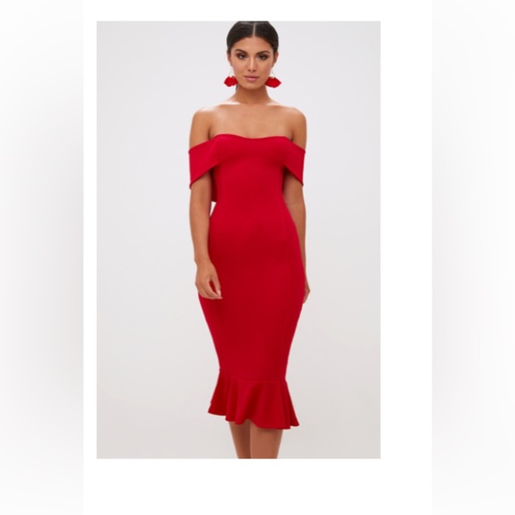 Red midi 😍 pretty little thing . Never worn - Picture 2 of 2